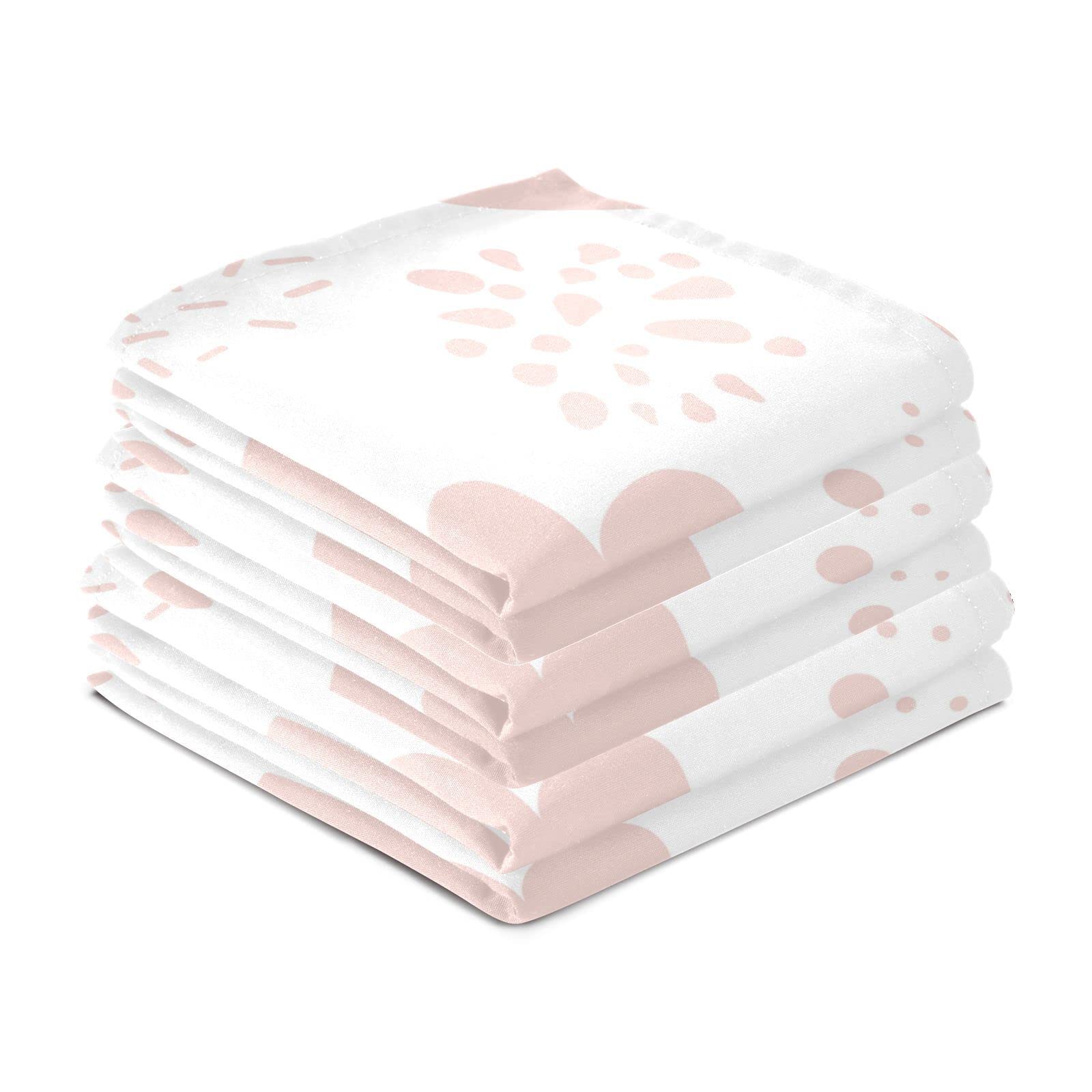 Set Di Asciugamani Da Cucina Con Cuori Rosa - Assorbenti E Multiuso 71x45 Cm - copertina