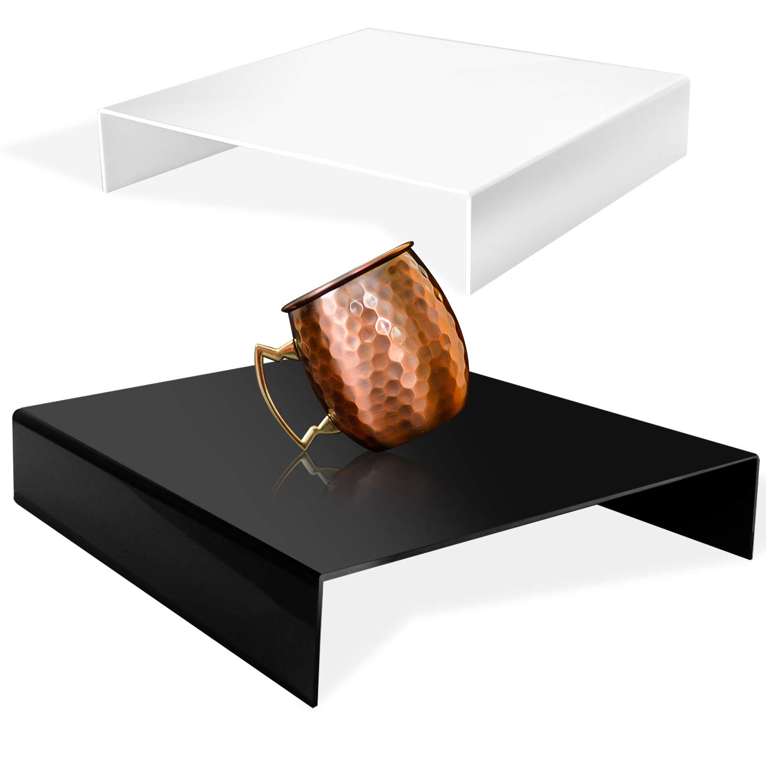 LimoStudio Table Top Black & White Acrylic Reflective Display Table kit for Product Photography, AGG838