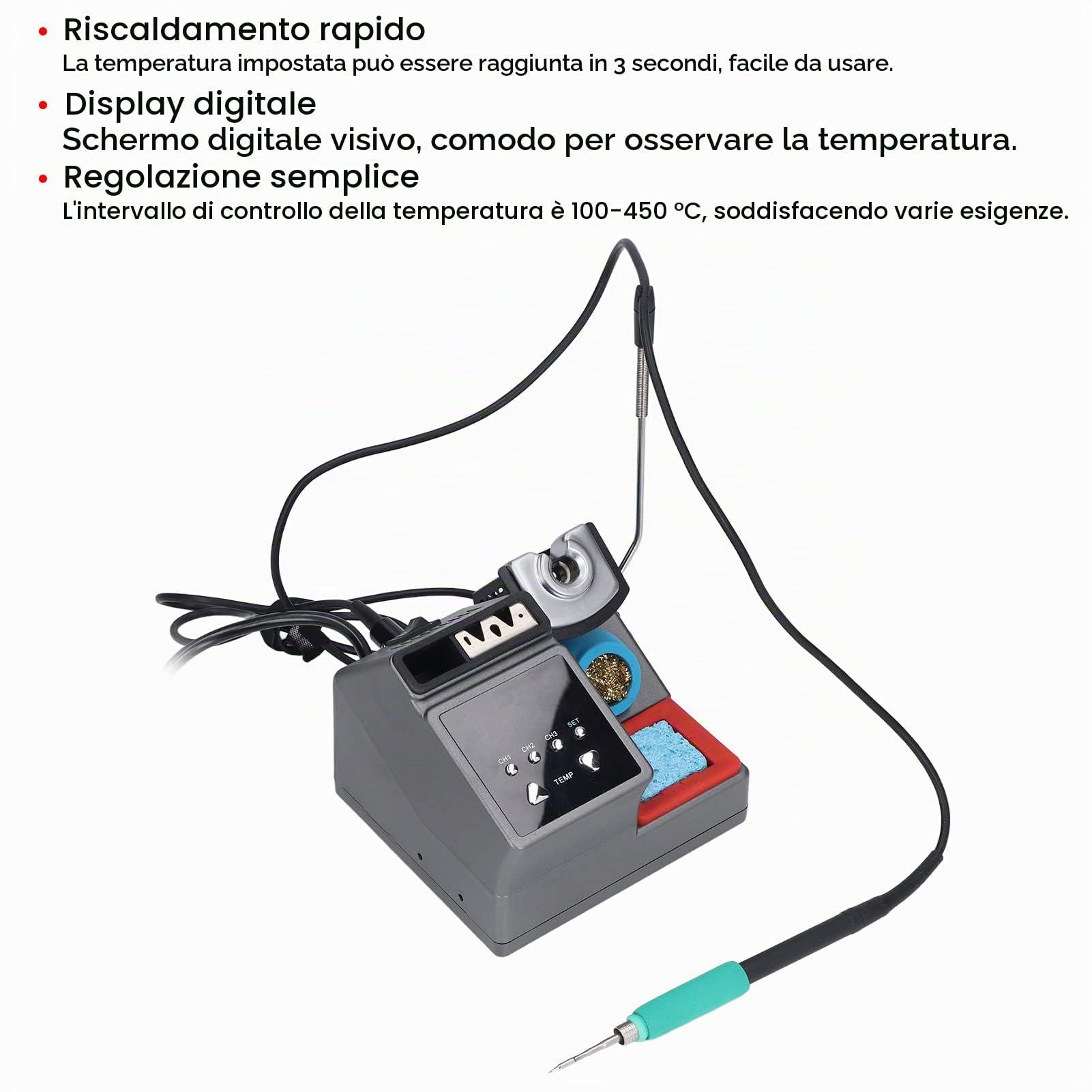 Kadimendium Stazione di saldatura digitale regolabile 120 W A9 per guasti JBC (AC 220 V)