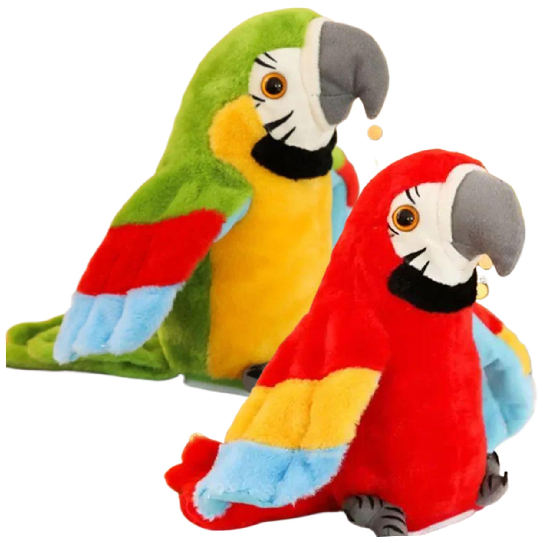 Peluche perroquet parlant avec enregistrement électronique, jouet qui répète et secoue les ailes, cadeau pour enfants