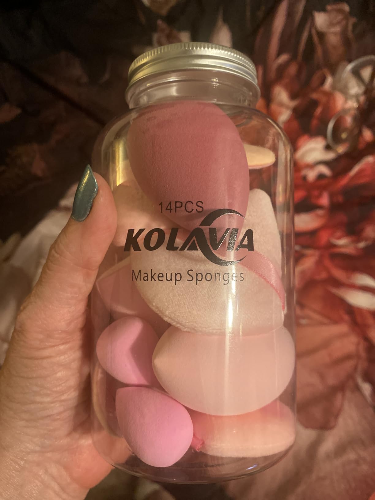 Kolavia 14PCS Makeup Sponge Set, Beauty Blender Sponge for Foundation Blending with 3PCS Mini Makeup Sponges & 4PCS Triangle Powder Puff, Soft Make Up Sponges for Face Cosmetic Applicator for Powder Liquid