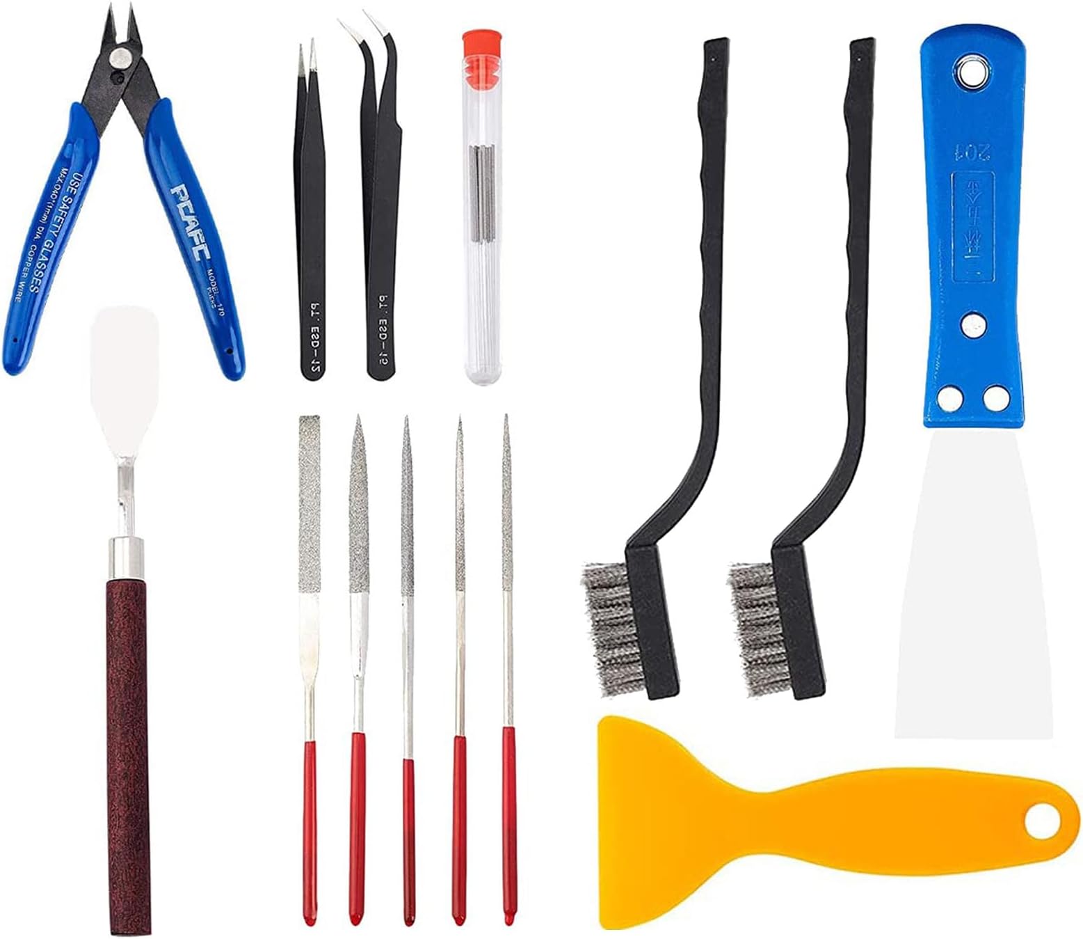 3D Printer Accessories, 23 Pcs 3D Printer Nozzle Cleaning Kit, Including Putty Knife, Wire Brush, Scraper Knife, Tongs And Tweezers, Used For Cleaning 3D Printerss