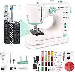 Mini Máquina de Costura Dual-Speed, 16 Modos de Costura, Agulha Dupla, Máquina de Costura Portátil, Para Iniciantes e Profissionais, Ideal para Reparos, Artesanato e Projetos DIY(100-240V)