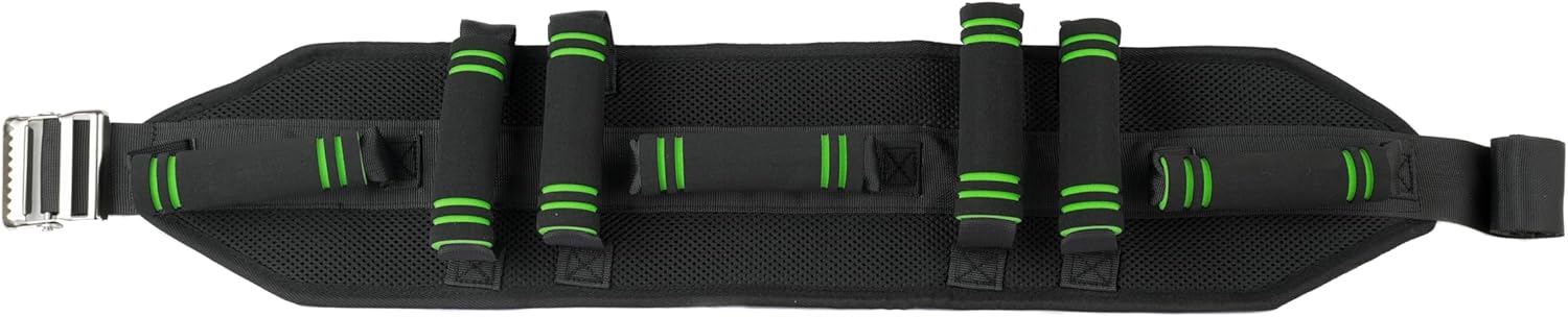 Cow&Cow Gait Belt with Foam Handles Grips Transfer and Walking Gait Belt with Metal Buckle(28″-55″)