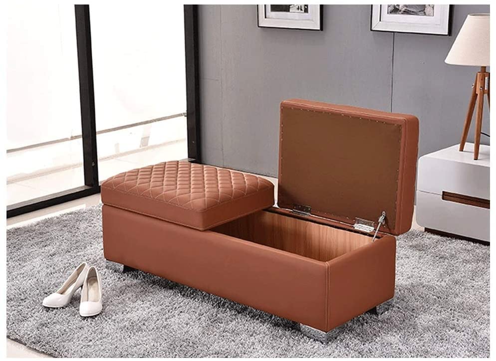 Tabouret à chaussures double ouverture et coffre de rangement