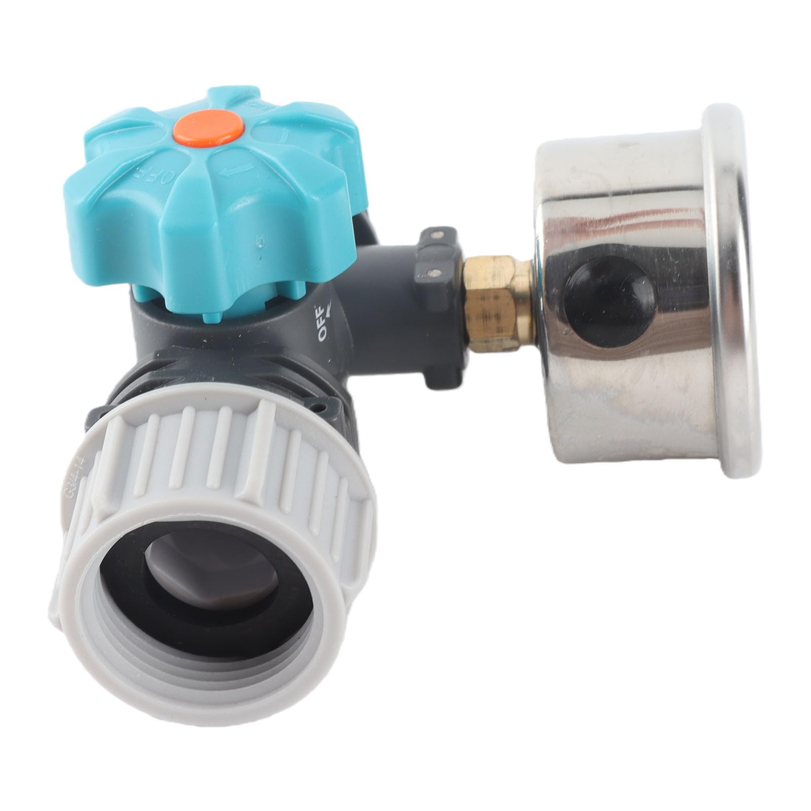 Tbest Druckminderer Wasser 3/4-Zoll,Wasserdruckminderer wasserdruckregler G3/4 Zoll Wasserdruckreglerventil Mit Manometer Gewächshaus Garten Bewässerung Controller