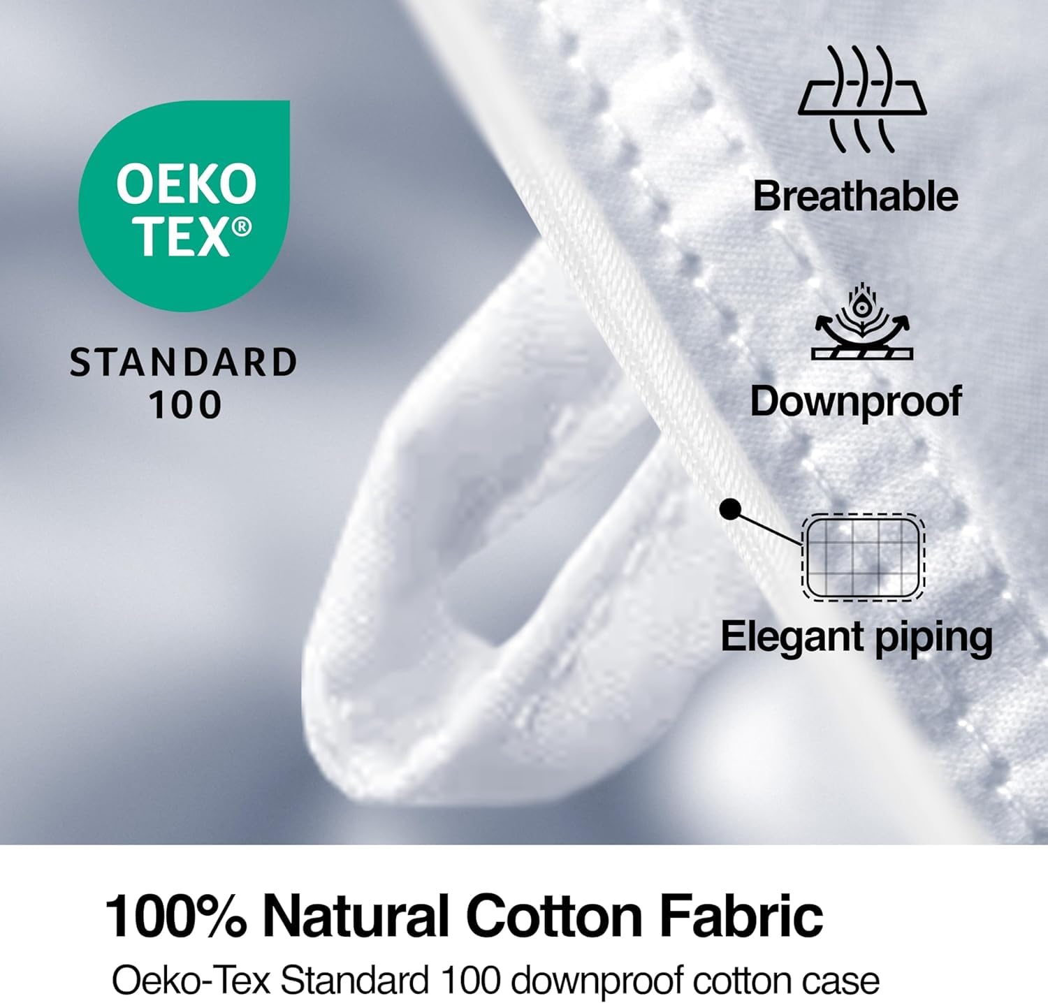 Aura® Luxury Warm Winterdecke 135 x 200 cm |Comfort 70% Neue ungarische Gänsedaunen Klasse I | Oeko-TEX 100 allergikergeeignet | pflegeleicht 100% Baumwolle