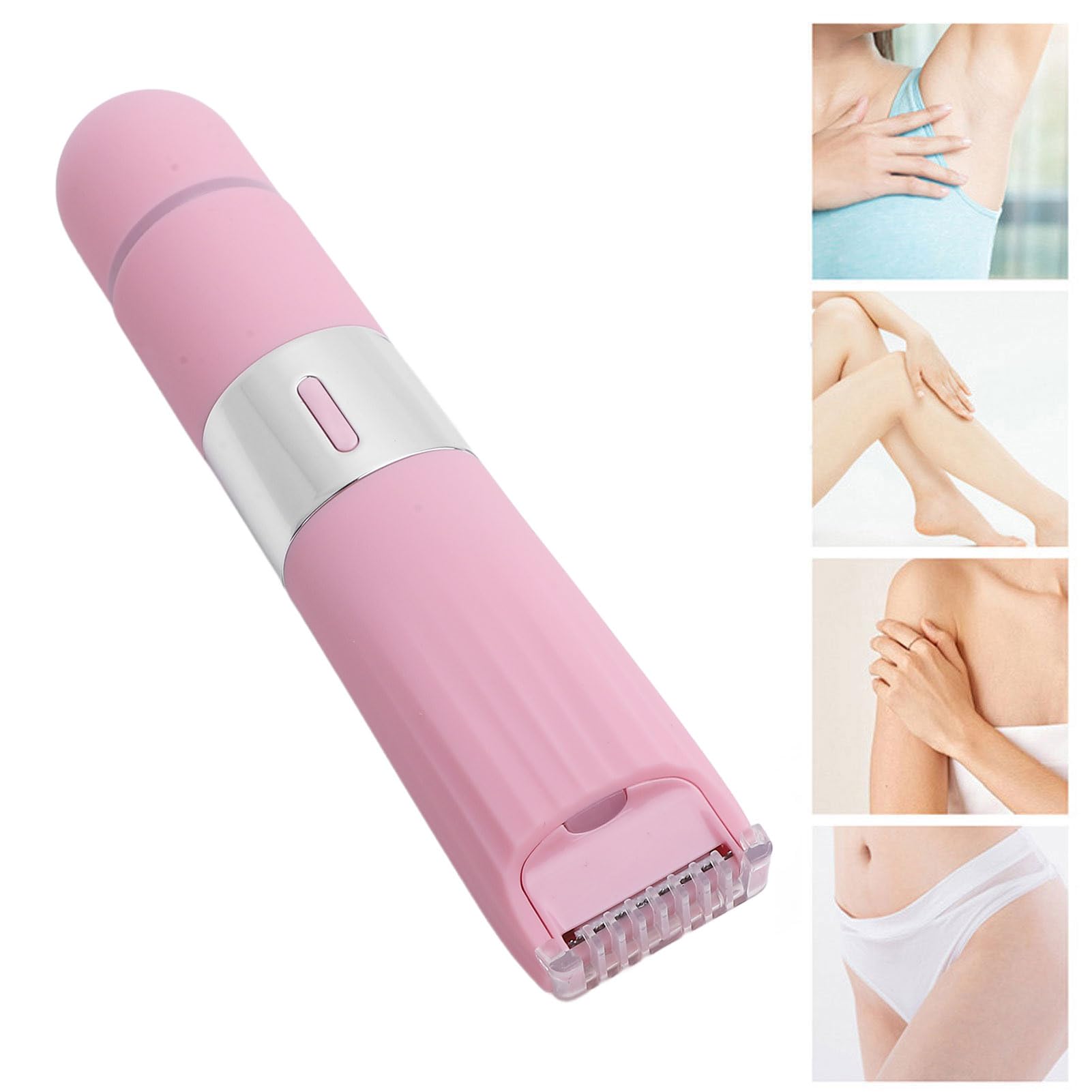 Depilador Eléctrico Corporal 2 en 1 para Mujer, Cabezal Doble para Rostro, Labios, Barbilla, Zona Íntima, Axilas y Piernas, Suave para Piel Sensible, Compacto y Seguro para Viajes