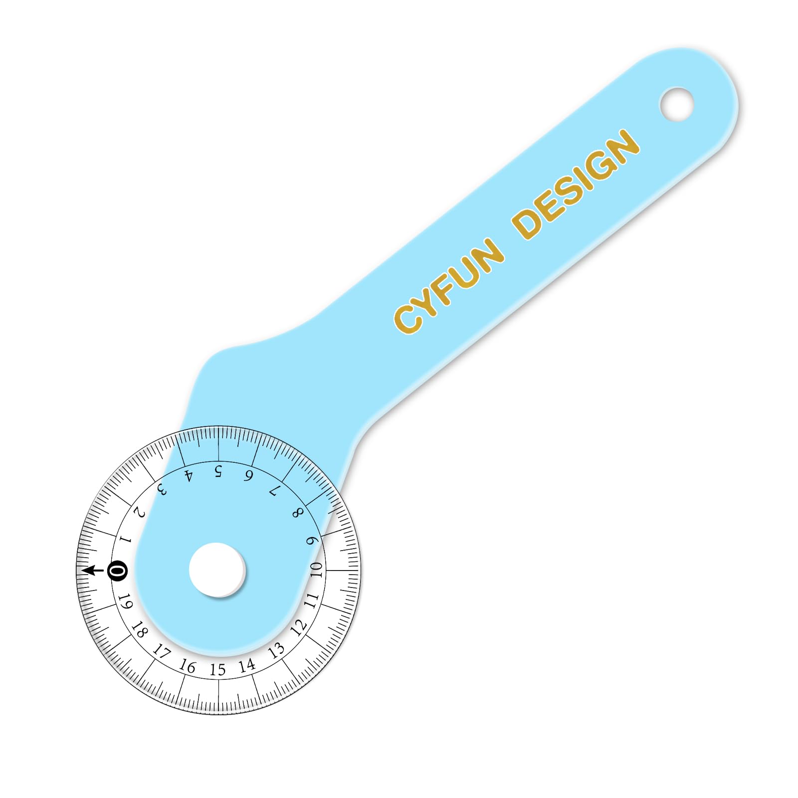 30cm Sewing Wheel Ruler for Measuring Curves；360 Degrees Rotating Acrylic Rolling Rulers for Tailors, Dressmakers & Seamstresses necklines, Trim, Ruffles, Binding, Etc. — image 1