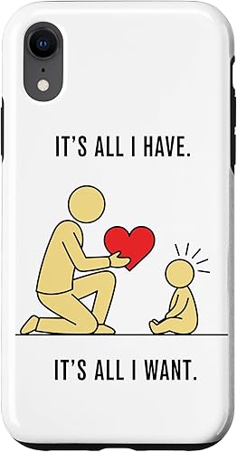 Parent Offering Heart to Baby Minimal Symbolic Love Case for iPhone XR