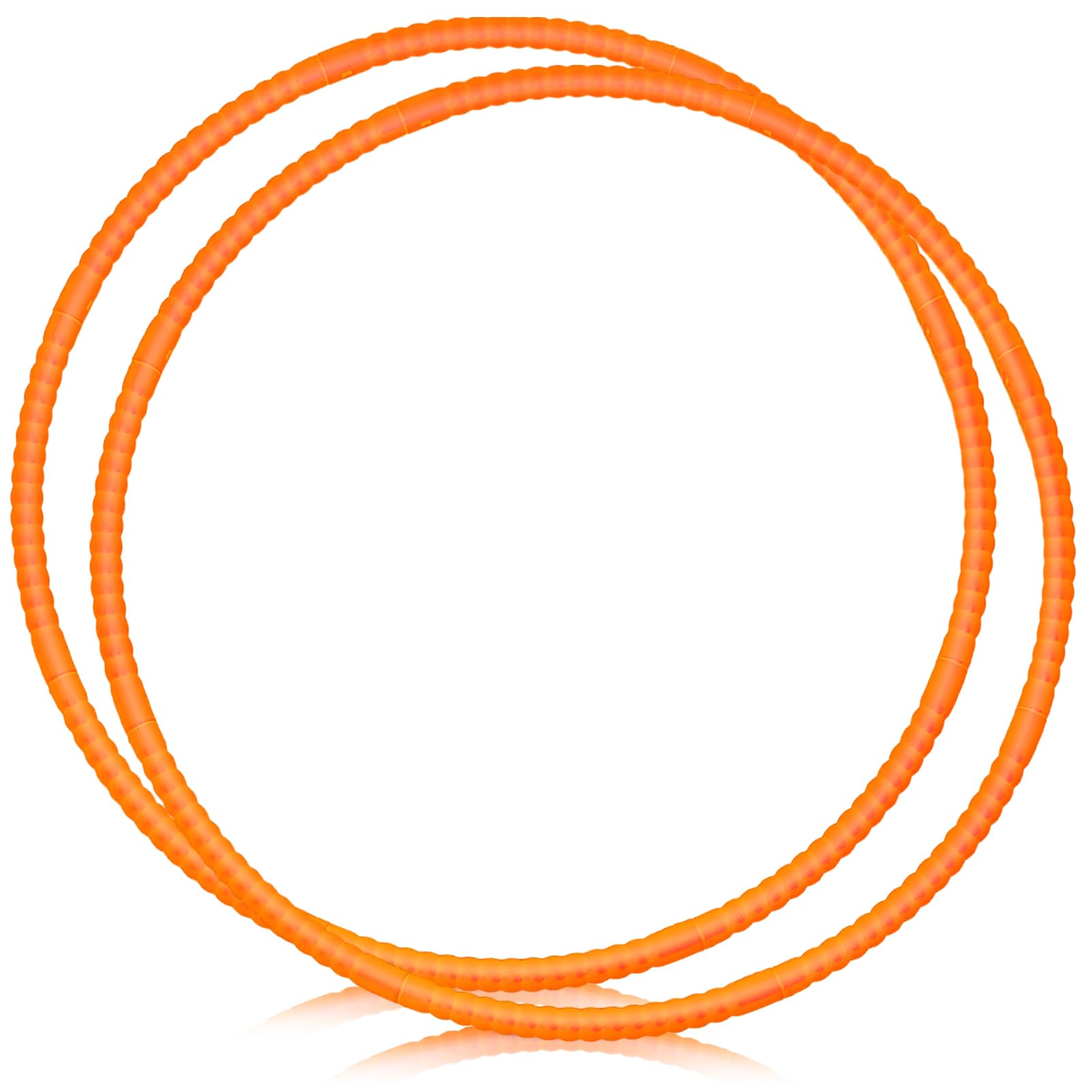 WinnerWhy 2 Pcs Toy Hoop Exercise Hoop Detachable Adjustable Plastic Toy Ring Playground Equipment for School Colored Circles Exercise Ring for Teens Dog Agility Equipment(Orange,23 Inch)