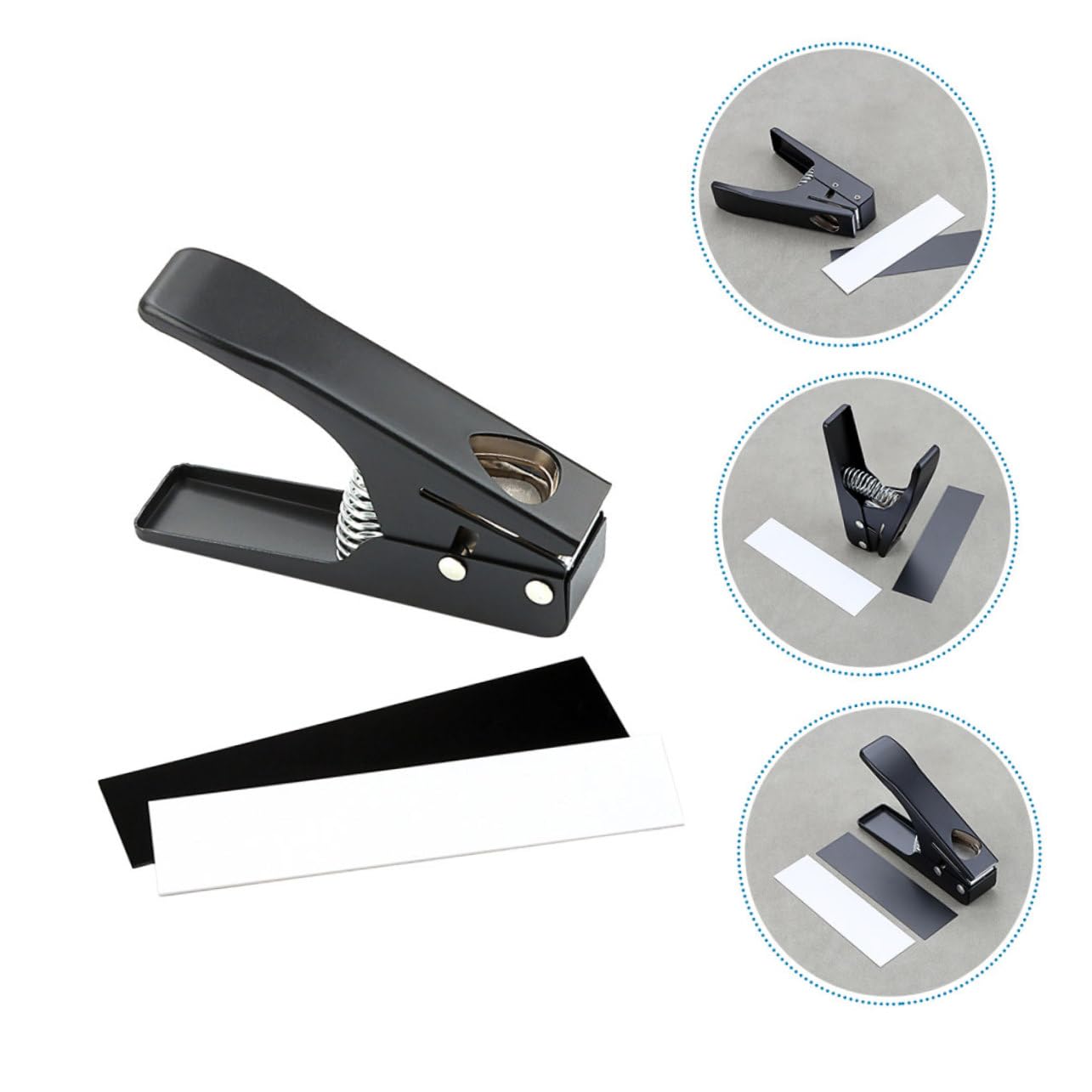 HANABASS Taglierina per Plettro Chitarra Puncher DIY Nero Strumento Portatile per Creare Plettri Precisi per Musicisti e Kit Bass Guitar Maker