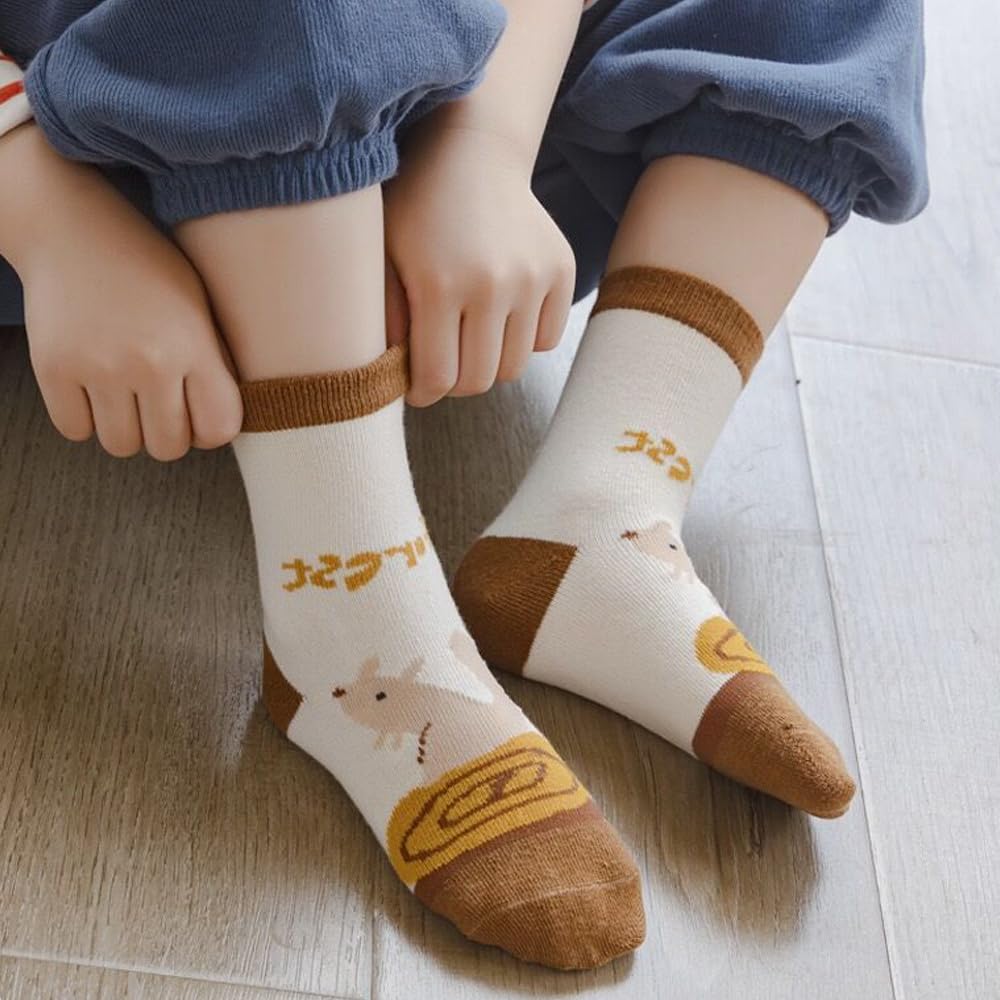 FedMois 10 paia Calzini Calze in Cotone Invernali Bambini Ragazzi