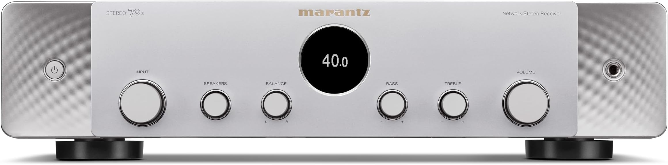 Stereo 70s AV Receiver, 6 HDMI Inputs (3x 8K), HEOS Multiroom, AirPlay 2 & Bluetooth - Silver-Gold