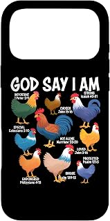 God Says I Am Funny Bible Verse Christian Farm Chickens Case for iPhone 17 Pro Max