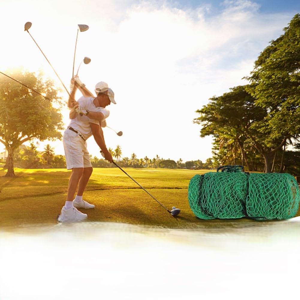 Red de Barrera de práctica de Golf, Red de Golpe de Pelota de Golf Portátil, Practica Tus Habilidades de Conducción y Golpeo para Uso en Interiores y Exteriores, Verde