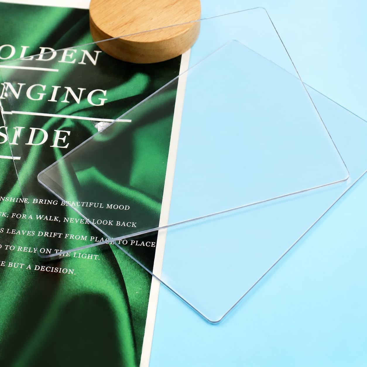 1 Pair Acrylic Cutting Plates for Die Cutting Machines – lyfLux 7.67" x 5.86" Clear Embossing Mats, Compatible with Small Die Cut Machines, Card Making, Scrapbooking, DIY Crafts