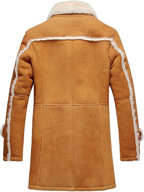Shearling Sheepskin Trench Coat 