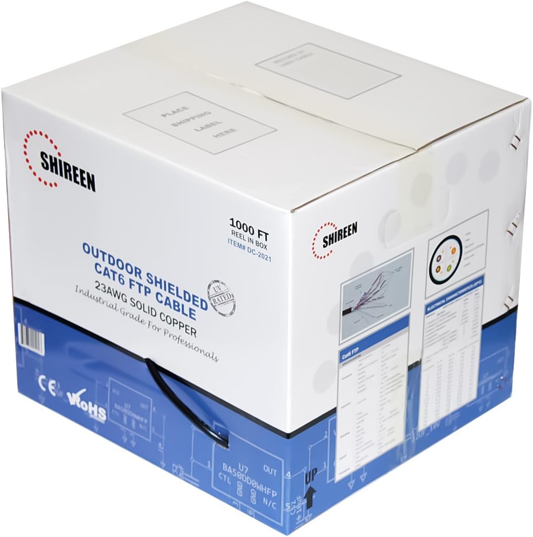 Shireen DC-2021 Outdoor CAT6 FTP - Shielded - 1000ft Spool