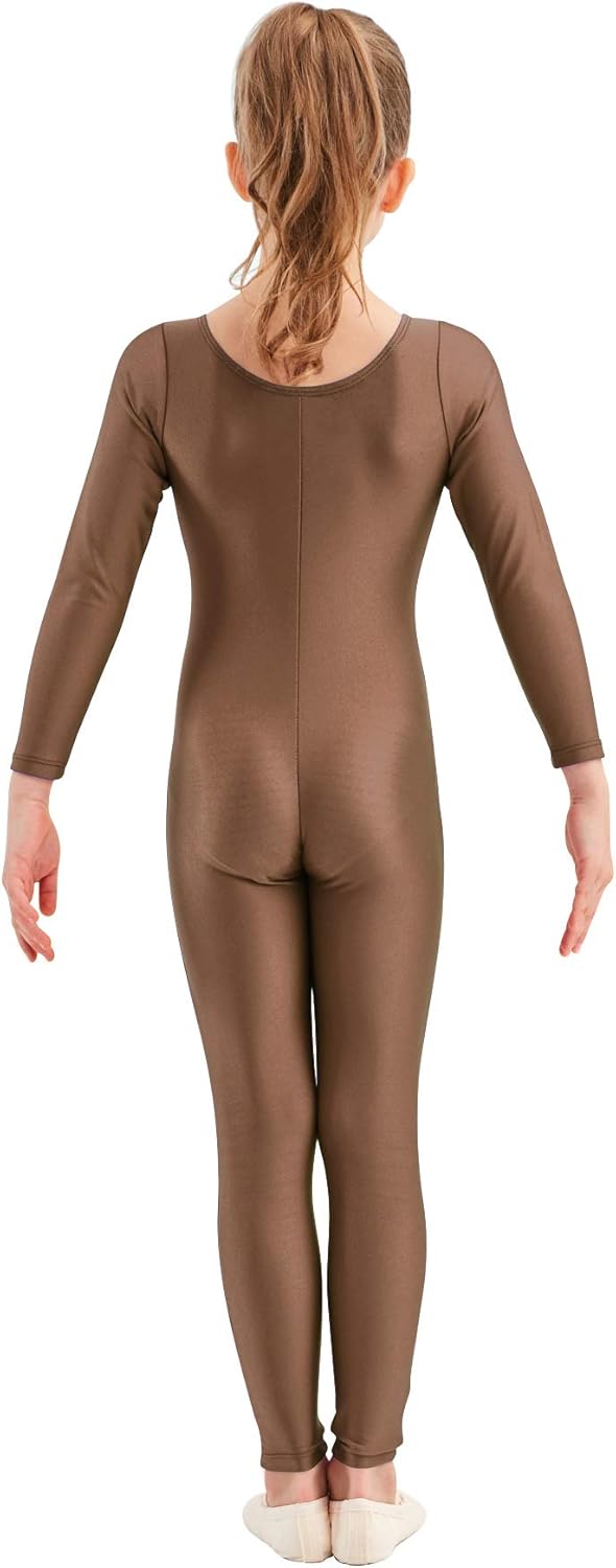 Kepblom Girls Scoop Neck Long Sleeve Unitard Bodysuit Dancewear For Child - Image 4