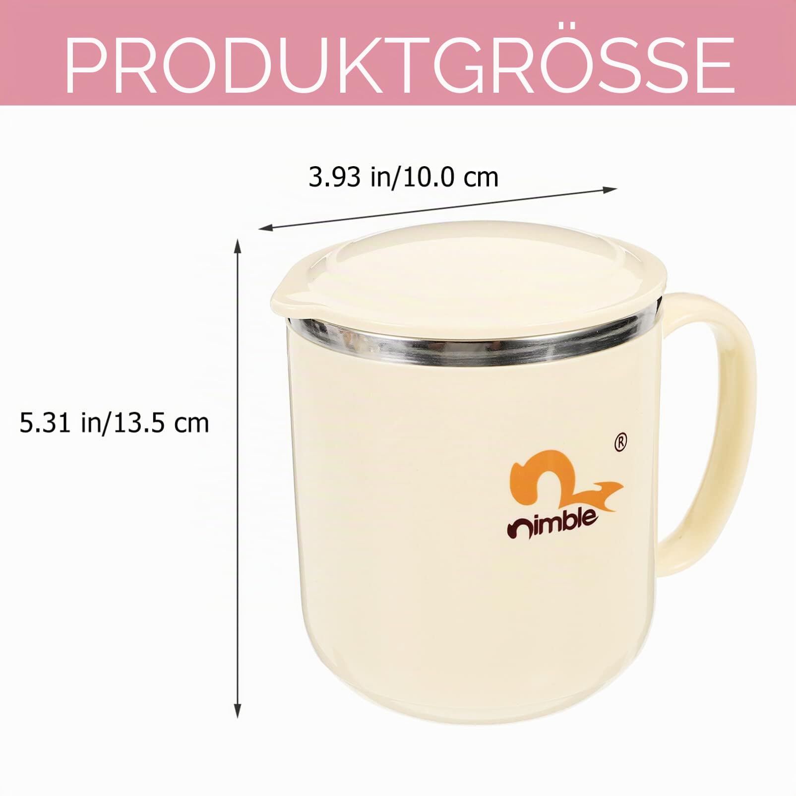 Healifty Edelstahl Trinkbecher Mit Deckel Und Strohhalm 300Ml Vakuum Isolierter Becher Für Behinderte Älteste Und Senioren Zur Flüssignahrung Und Getränke