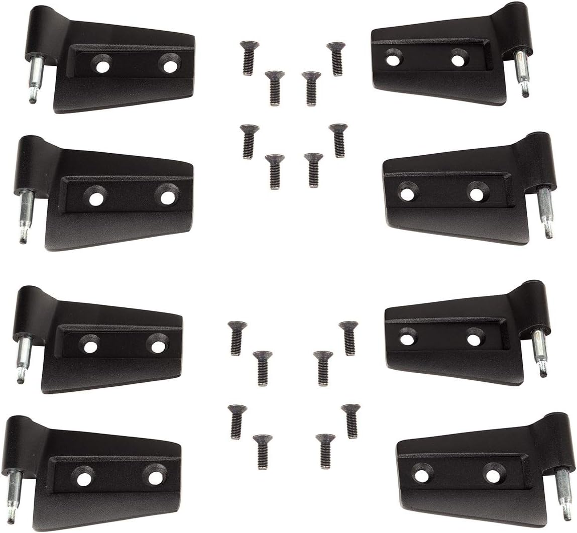 Rugged Ridge Door Hinge Kit for Jeep Wrangler JKU | Steel, Black | 11202.32 | Fits 2007-2018 Jeep Wrangler JKU 4-Door