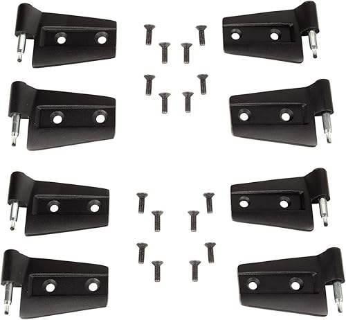 Rugged Ridge  Kit de bisagras de puerta, 8 piezas  11202.32  Compatible con Jeep Wrangler JK 2007-2018 de 4 puertas