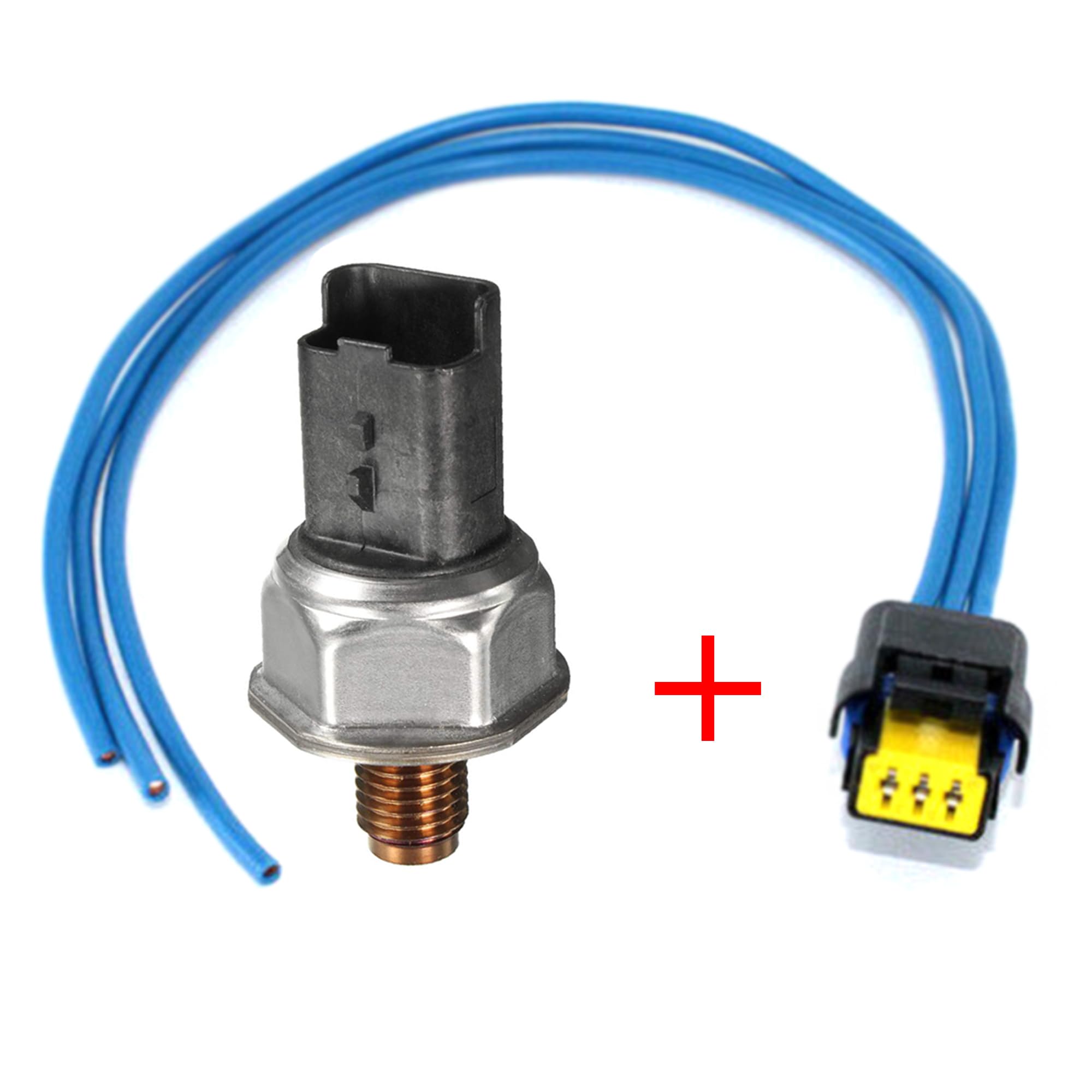 Kit Réparation Capteur Pression Carburant avec Fiche Connectique compatible pour BERLINGO C1 C2 C3 C4 C5 JUMPY XSARA SCUDO GALAXY MONDEO 1007 107 206 207 307 308 407 PARTNER HDI - 1920GW