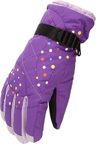 Aniywn Guantes cálidos de invierno, guantes de esquí de invierno para mujer, espesantes, cálidos, impermeables, para clima frío, guantes para