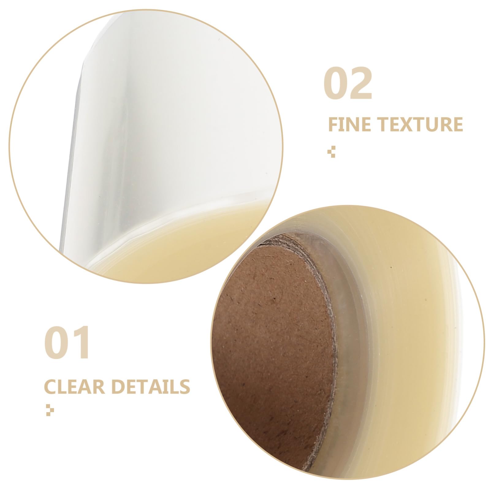 Etichette Adesive Rettangolari in Pvc 1 Rotolo da 500 Pezzi | Trasparente, Design, per Etichette e Codici a Barre di Libri, Uso in Scuole e Aule