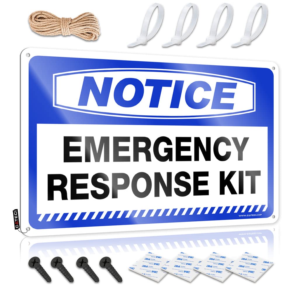 Klimora Women's One Color Towels For Bathroom Notice Emergency Response Kit Tin Sign Towels For Bathroom Bathroom Towels Set Cooling T(20X30cm)