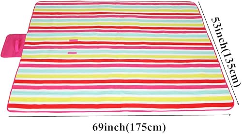 Miniatura 5 de yodo Manta de picnic al aire libre resistente al agua para acampar, senderismo, festivales, triángulo colorido