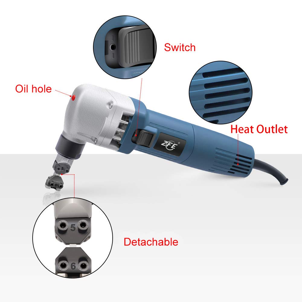 VEVOR Sheet Metal Nibbler 380W, Electric Metal Nibbler 1800RPM High