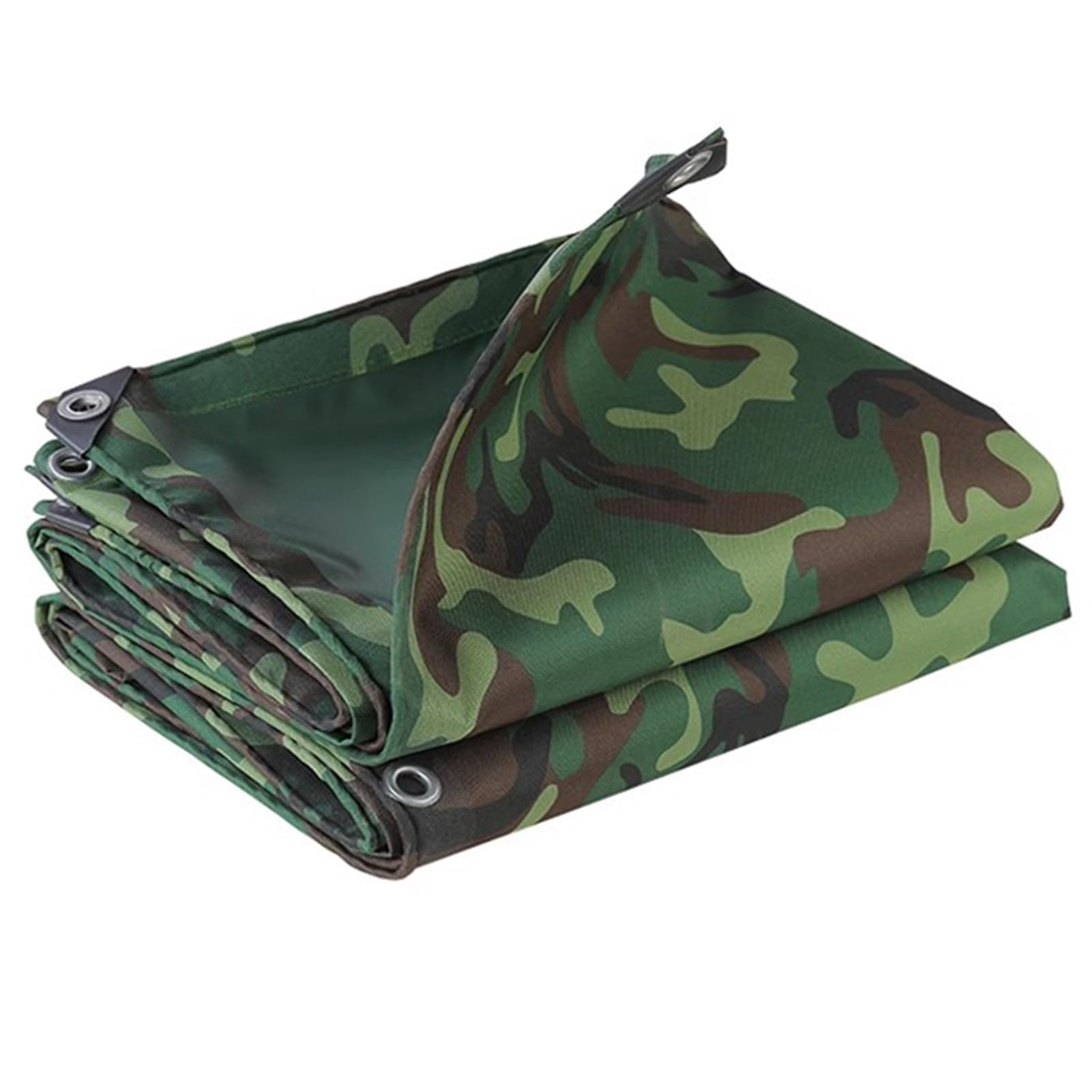 Yopappol One Color Canvas Tarp Sheet Heavy Duty Waterproof Camo Tarpaulin 1.5X2m 1.2X1.5m 1.2X1.8m 2X3m 3X4m 4X6m Ground Camping Sheet Tent With Grommets(3X3m(9.8Ftx9.8ft))