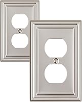 Vista 35 de Paquete de 2 cubiertas para interruptor de luz, cubierta de placa de interruptor de palanca individual, placa decorativa de pared de metal de latón