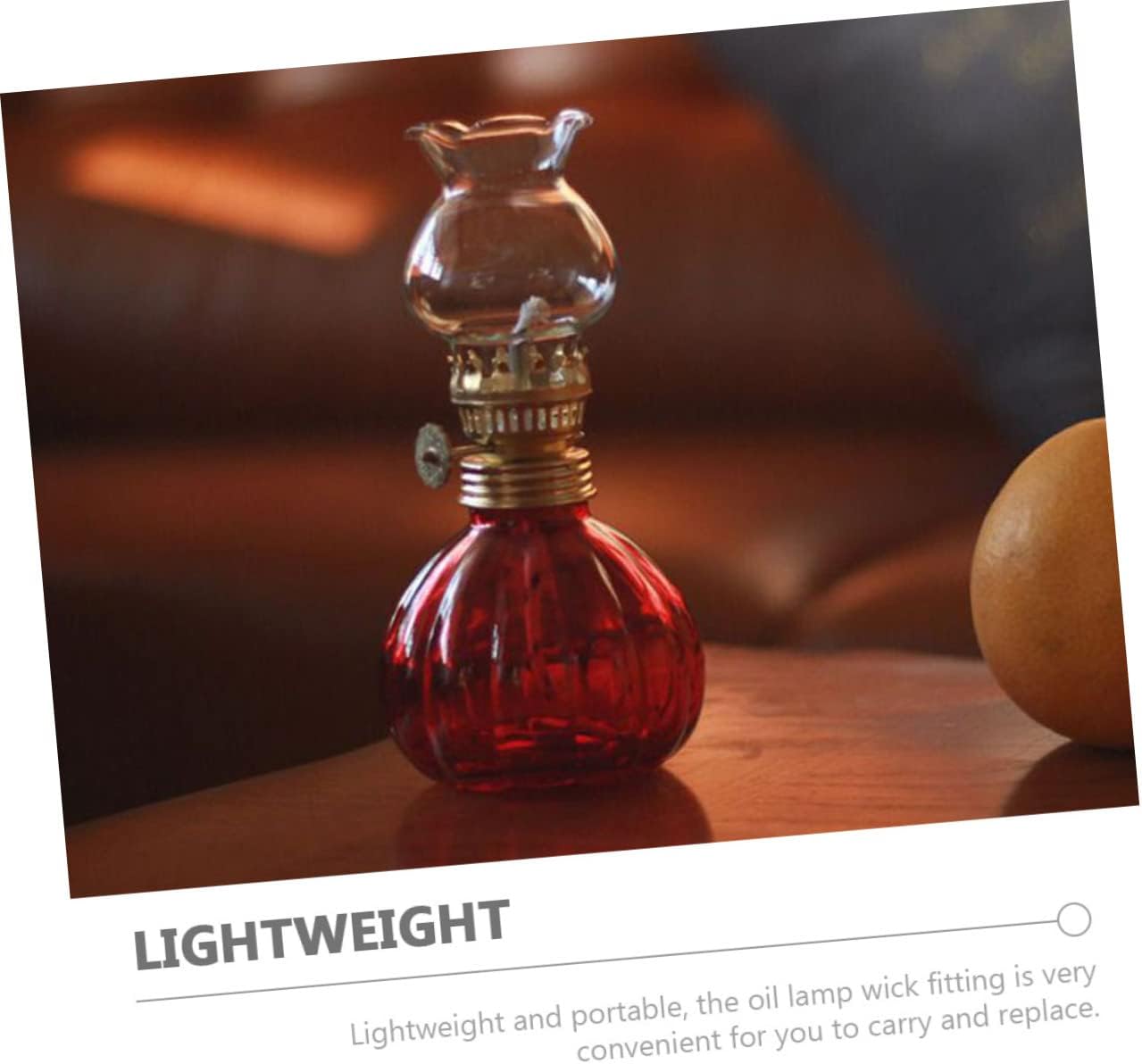 Alipis 12pcs Vintage Kerosene Lamp Wick Holder Replacement Parts for Oil Lamps Suitable for DIY Projects Easy to Cut to Desired