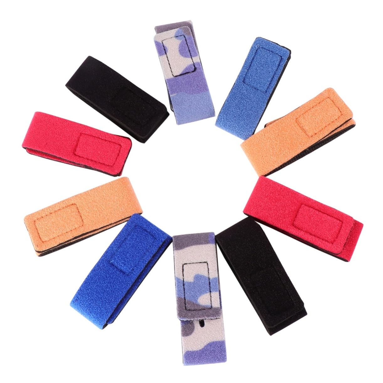 SUPVOX 10 Pack Fishing Rod Straps Belt Holder Fishing Accessories Durable Nylon Easy to Tie Protect Your Rod (Camouflage)