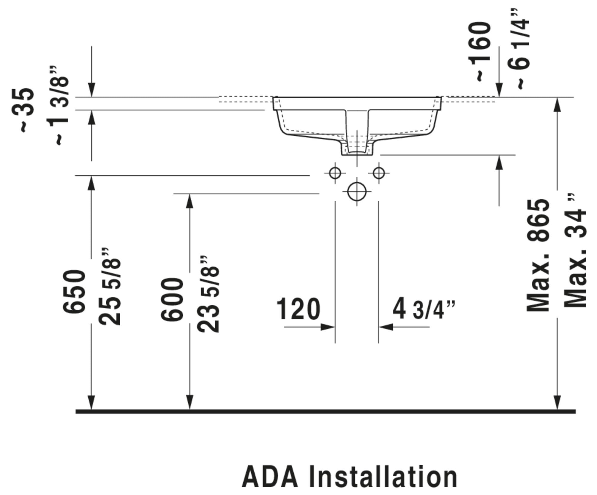 Duravit 0330430017 Vero 18-1/4