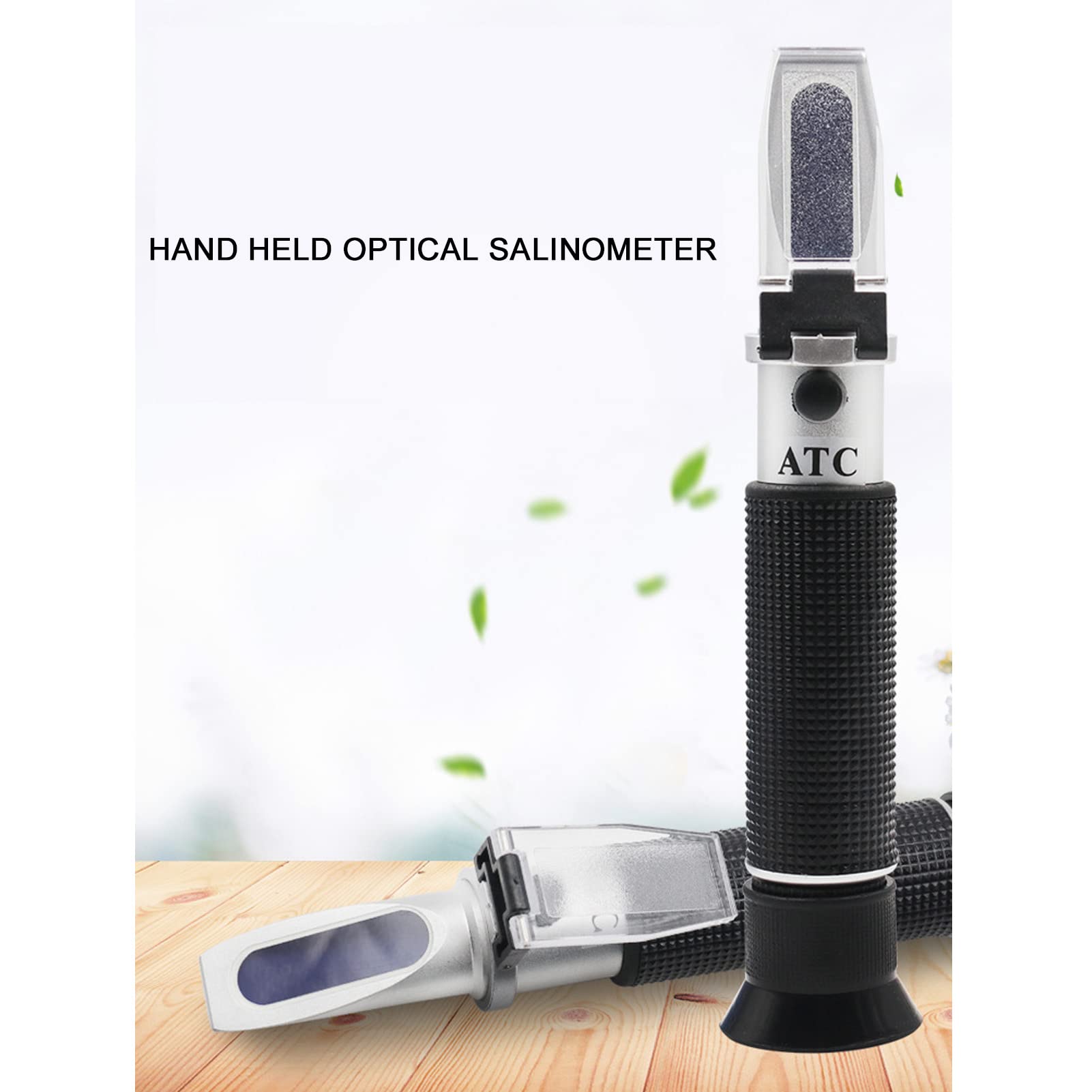 Refractómetro de Acuario para Peces de Agua Salada - Probador de Salinidad y Gravedad Específica de Doble Escala, Medidor de Salinidad óptica 0-100 PPT y 1.000-1.070 con ATC