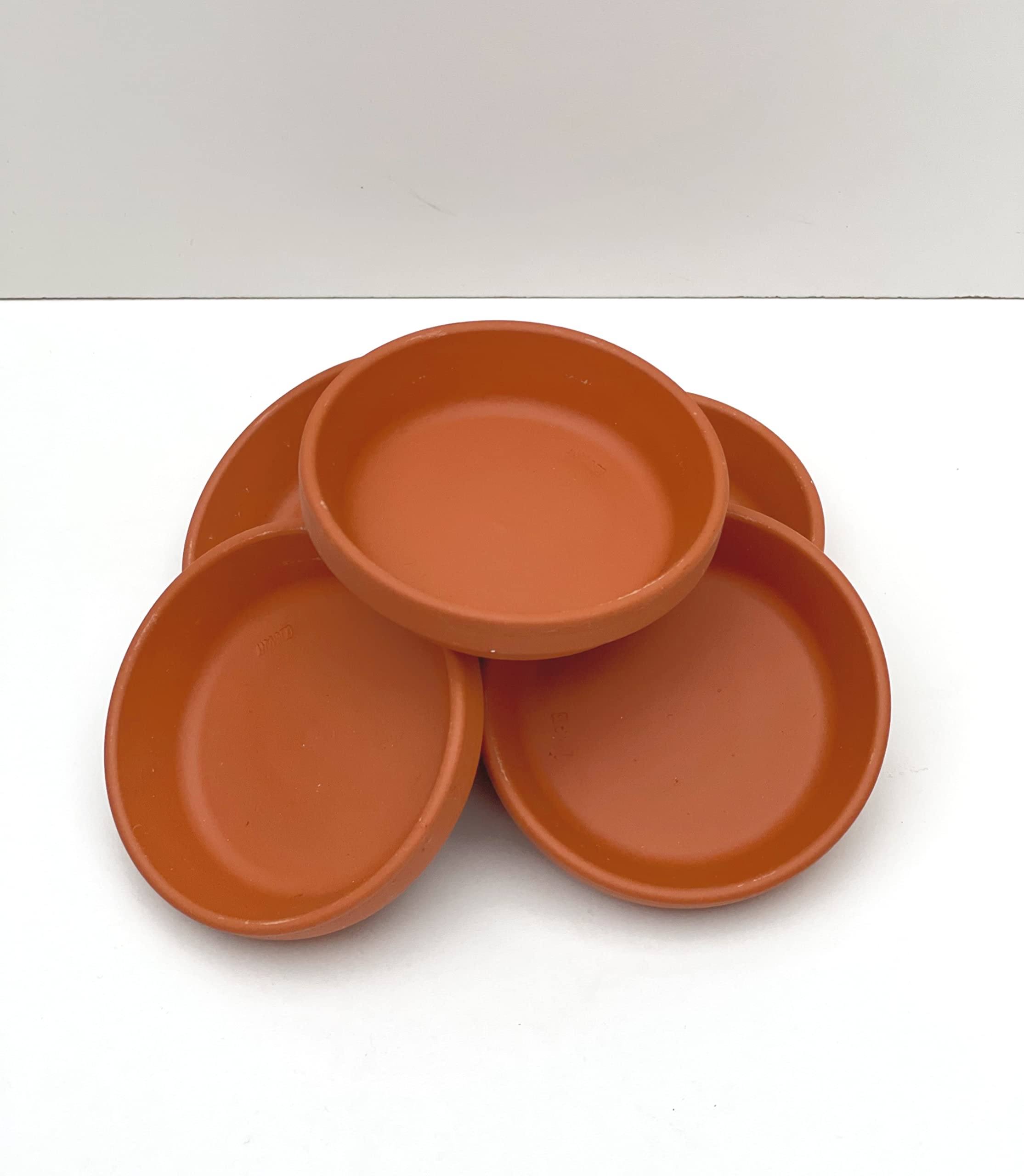 Spang Terracotta Plant Pot Saucers in Various Sizes 9cm W (Pack of 5), Orange