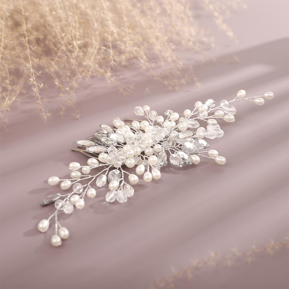 Amazon.com : Kercisbeauty Handmade Wedding Crystal Hair  display picture 1