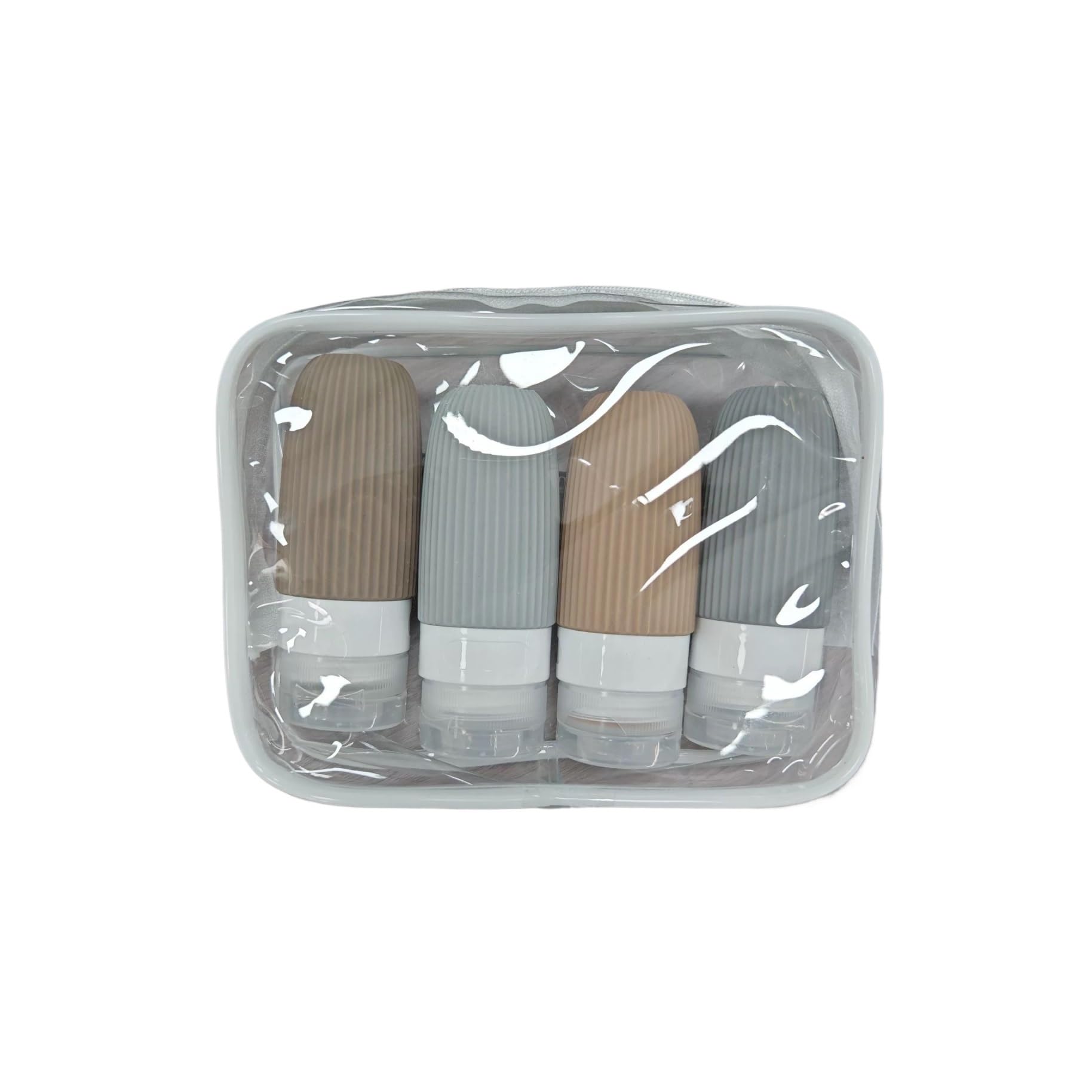 SKPVPOKOYL Silicone Storage Bottle Travel Set Shampoo Cosmetic Lotion Dispenser(Brown60ml)