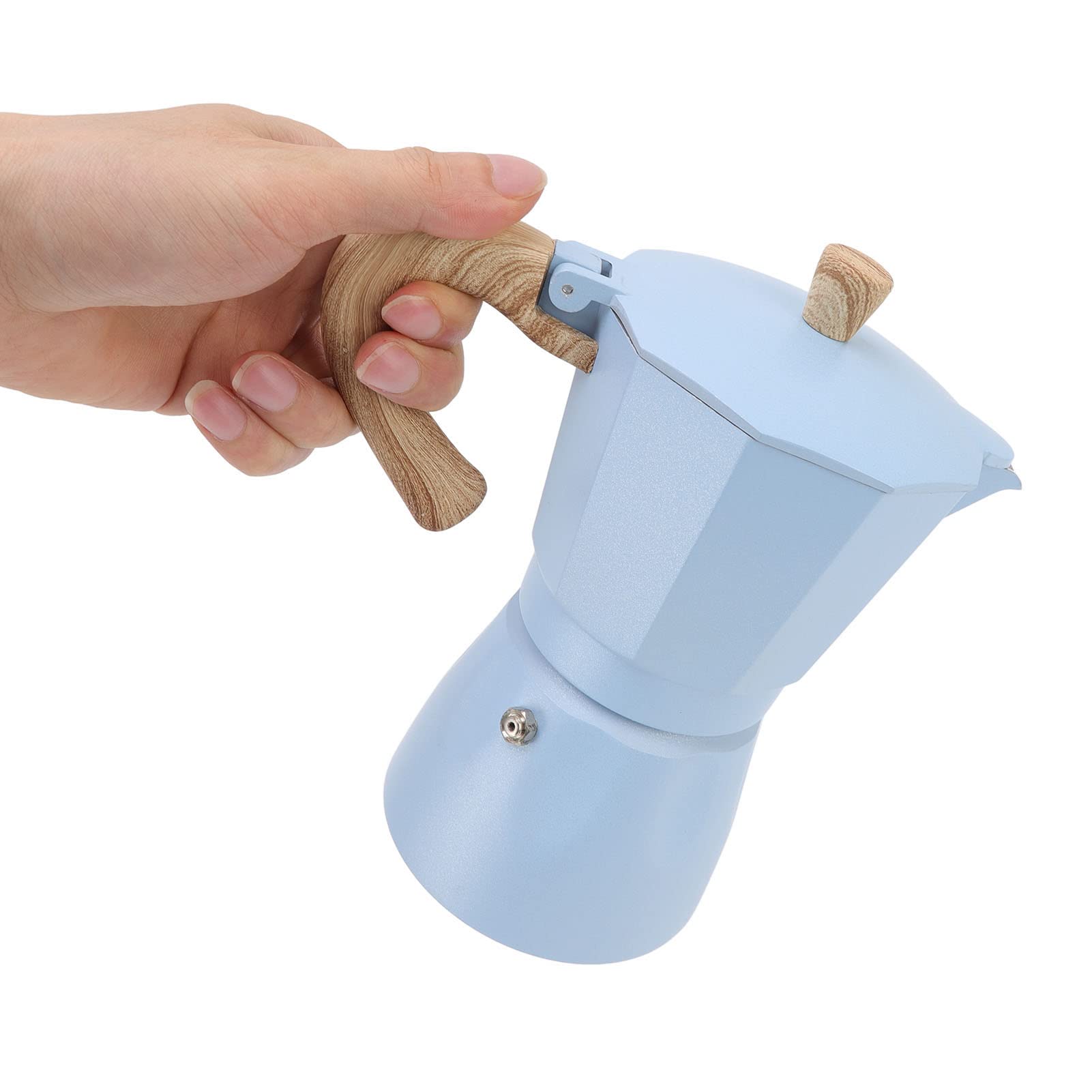 Cafetera Moka - 300ml 6 Tazas Aleación de Aluminio Moka Cafetera Italiana para Estufa, Moka Pot Cafetera para el hogar Café Oficina Camping Picnic