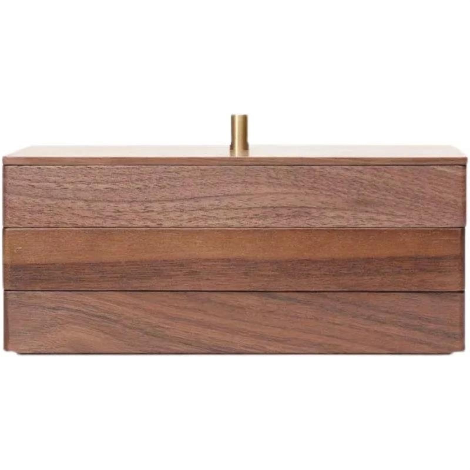 Caja para anillos Cuentas de madera maciza Pulseras Caja de almacenamiento Pendientes Anillo Collar Organizador de joyas Reloj de diseñador Estuche de tocador multicapa Cajas para anillos para joyería