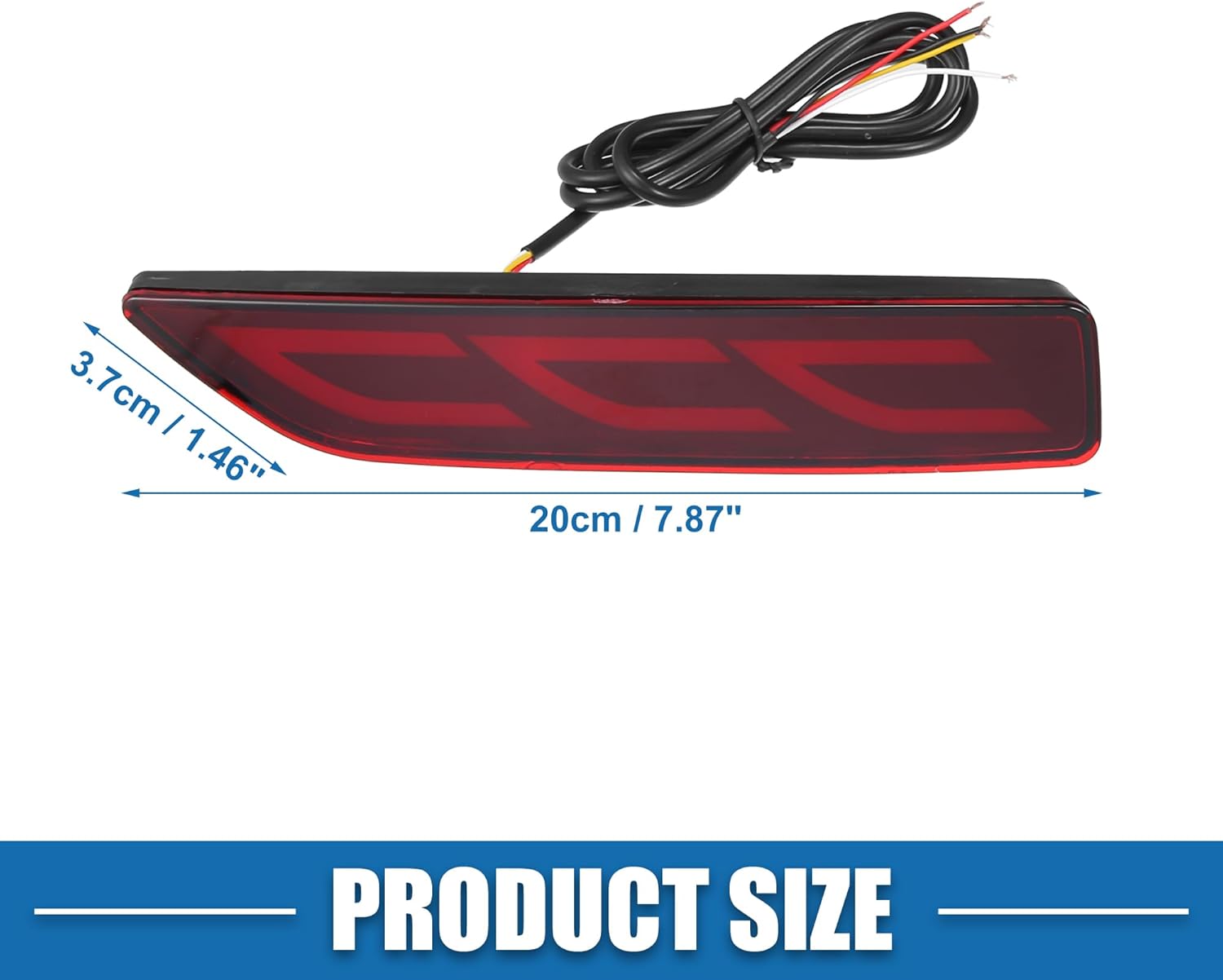 Rear Bumper Reflector Fog Brake Driving Tail Turn Signal Light Red Amber LED for Honda CRV 2007 2008 2009 Plastic Red Lens 1 Pair