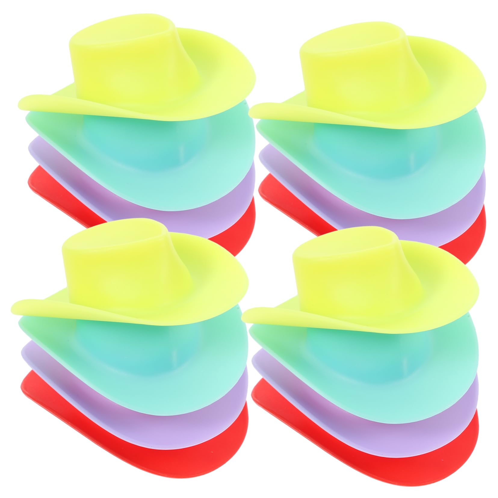STAHAD40pcs Mini Hat Tiny Hats for Dolls Mini Magician Hats Miniature Cow Boy Hat Doll Dress up Accessories Bathroom Decorations Toys Doll Hats for Party Plastic Top Hat