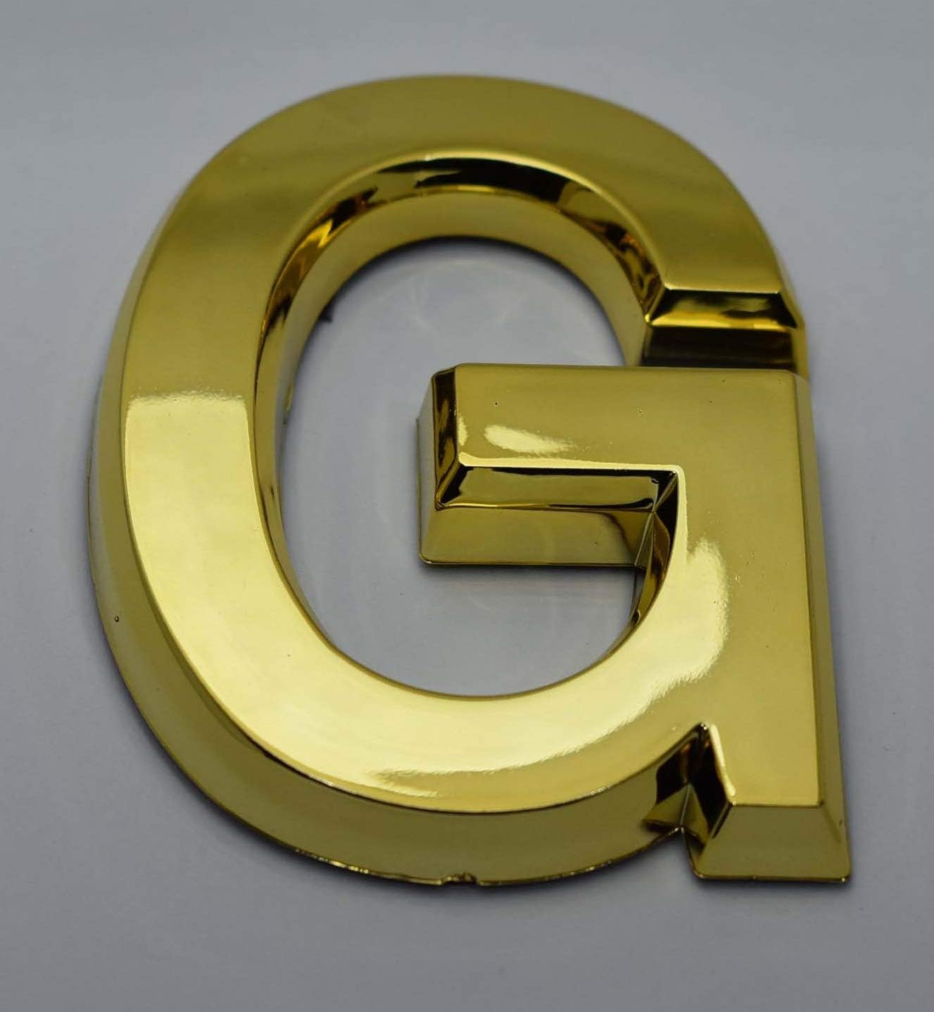 1 PCS - Apartment Number Sign/Mailbox Number sign, Door number sign. Letter G gold (GOLD, 3D, Size 2.75 x 1.75, comes with double sided tape)- The maple line