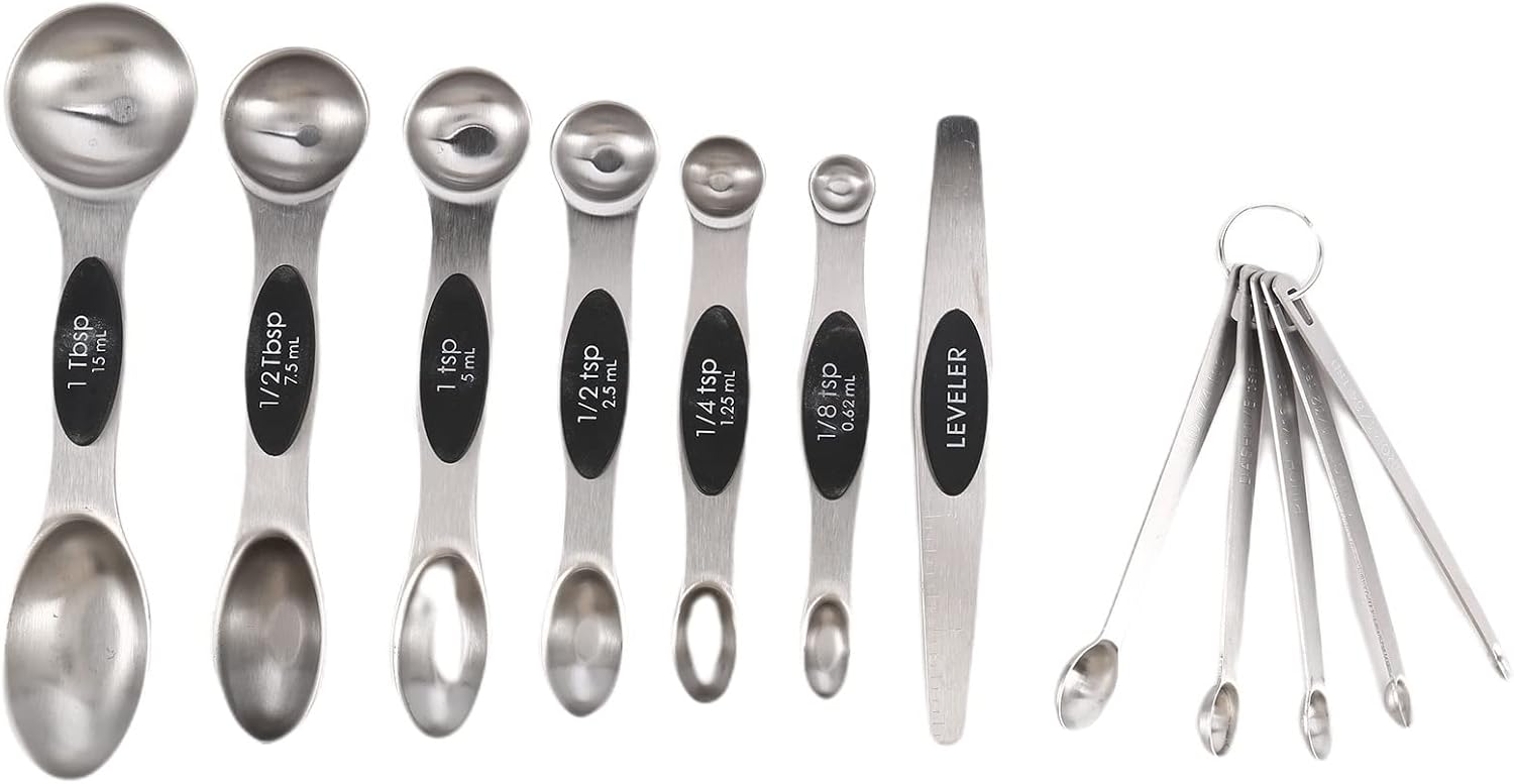 bubbyleyy Measuring Spoons,6 Double Sided Measuring Spoon