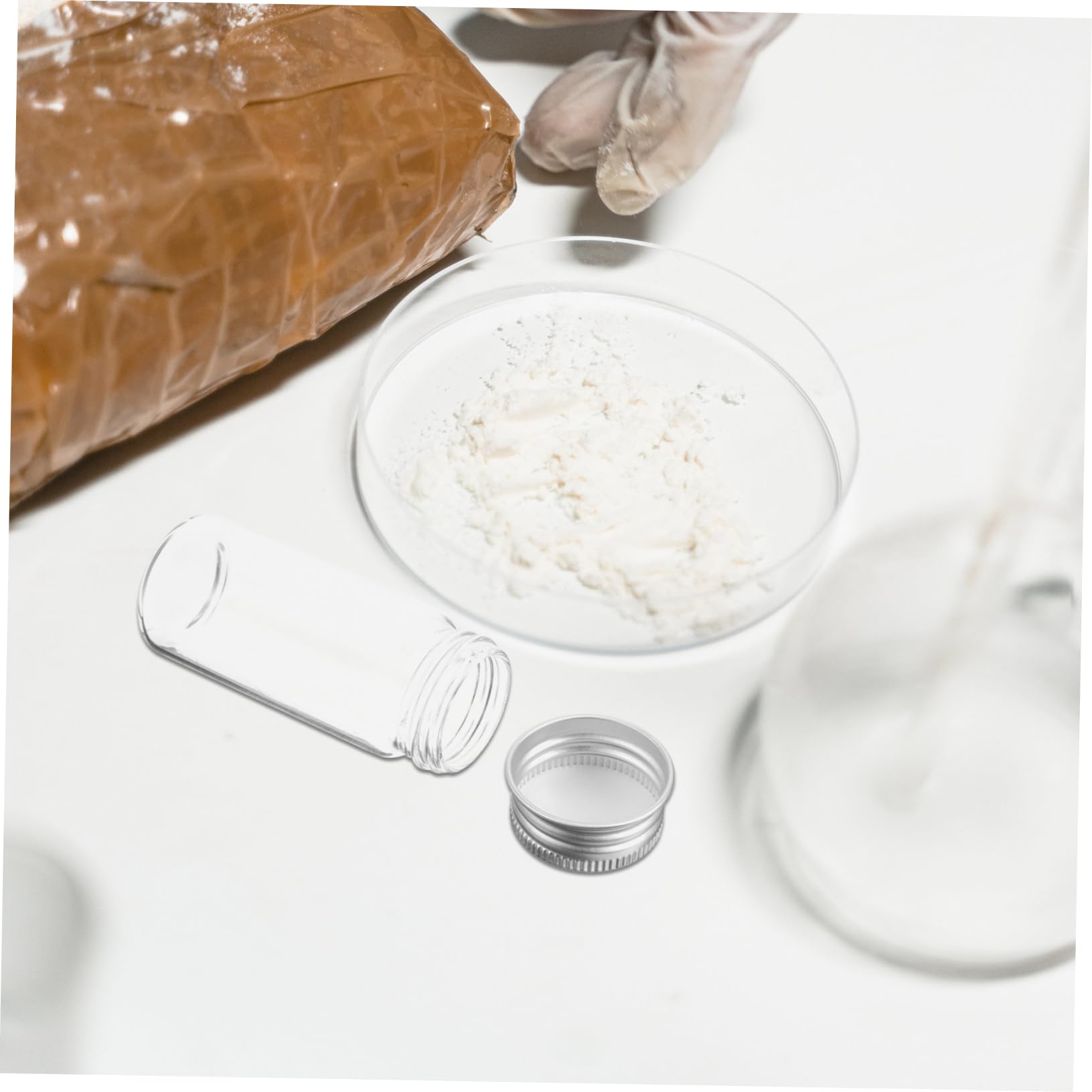2 Sätze Reagenzglas Flaschenschnalle Kleine Einmachgläser Stopfen Kanister Fläschchen Einmachgläser Mit Breiter Öffnung Mini Flaschen Balsam Set Vorratskammer Stück * 2