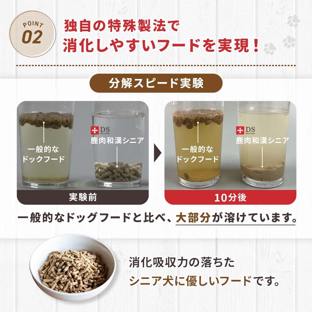 Amazon.co.jp: ドッグスタンス 鹿肉和漢 シニア 800g×3袋 食いつきいい
